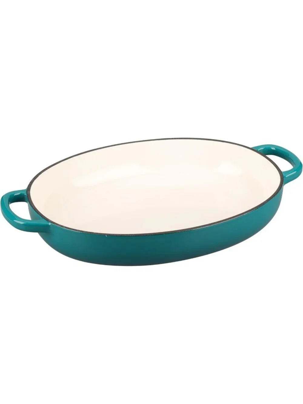 Darkcyan 6QT Oval Cast Iron Dutch Oven Pot with Lid Bread Dutch Oven Baking Pan